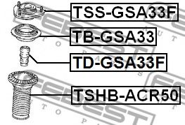 FEBEST TD-GSA33F Shock Absorber
